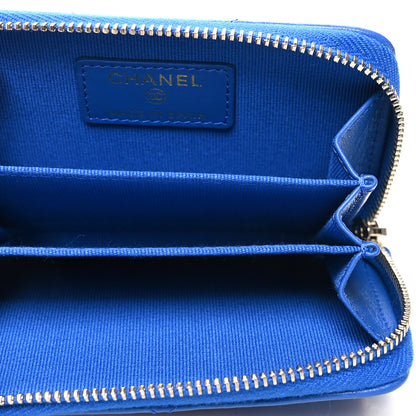 Chanel Lambskin Quilted Chanel 19 Zip Around Coin Purse Wallet Dark Blue 5 of 11