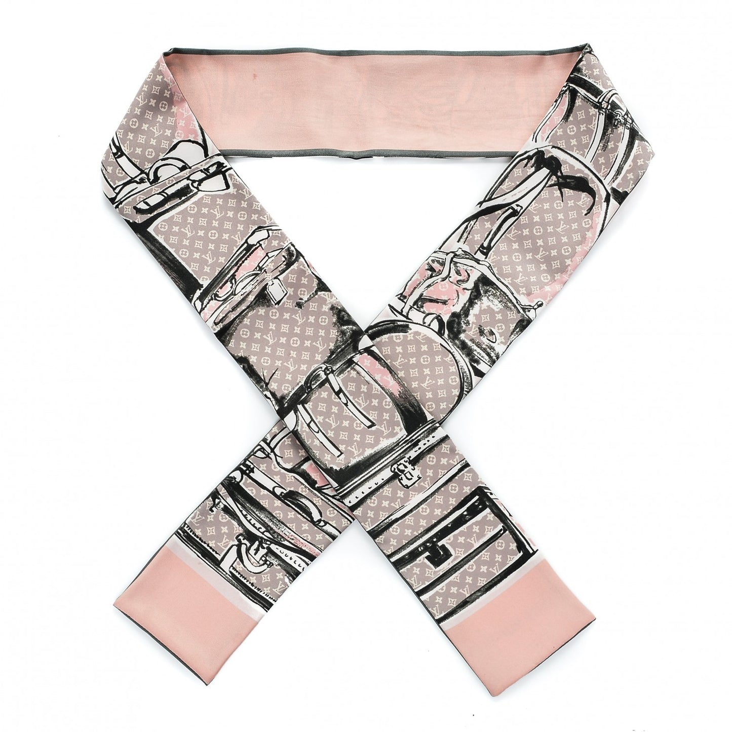Silk Monogram Trunks Bandeau Rose Poudre