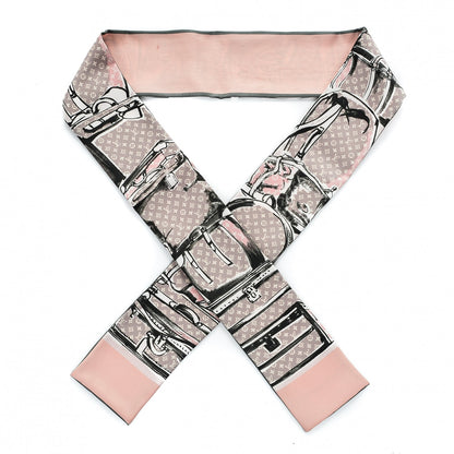 Louis Vuitton Silk Monogram Trunks Bandeau Rose Poudre 1 of 4