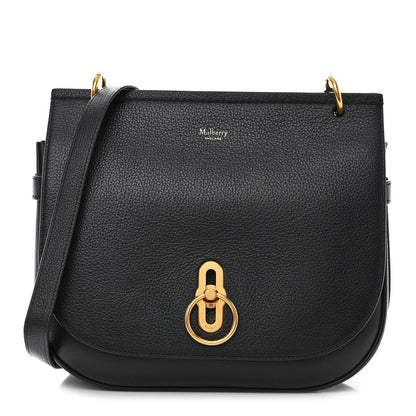 Mulberry Small Classic Grain Calfskin Amberley Satchel Black 1 of 10