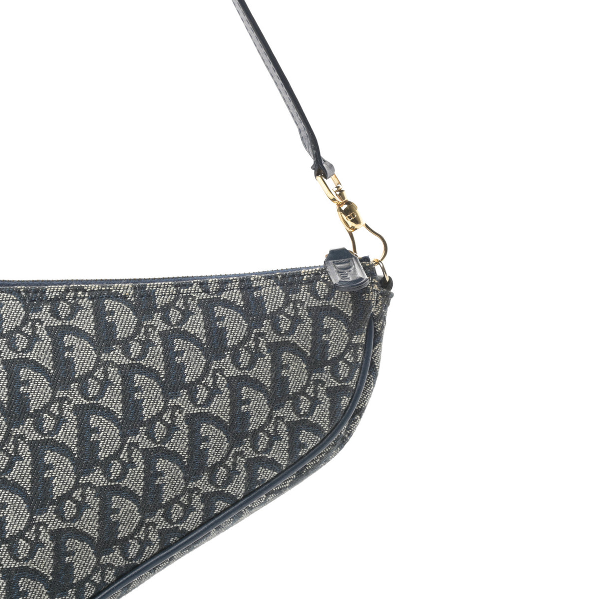 Christian Dior Monogram Mini Saddle Pochette Navy 14 of 14