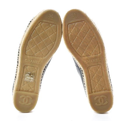 Chanel Lambskin CC Espadrilles 36 Black 5 of 9