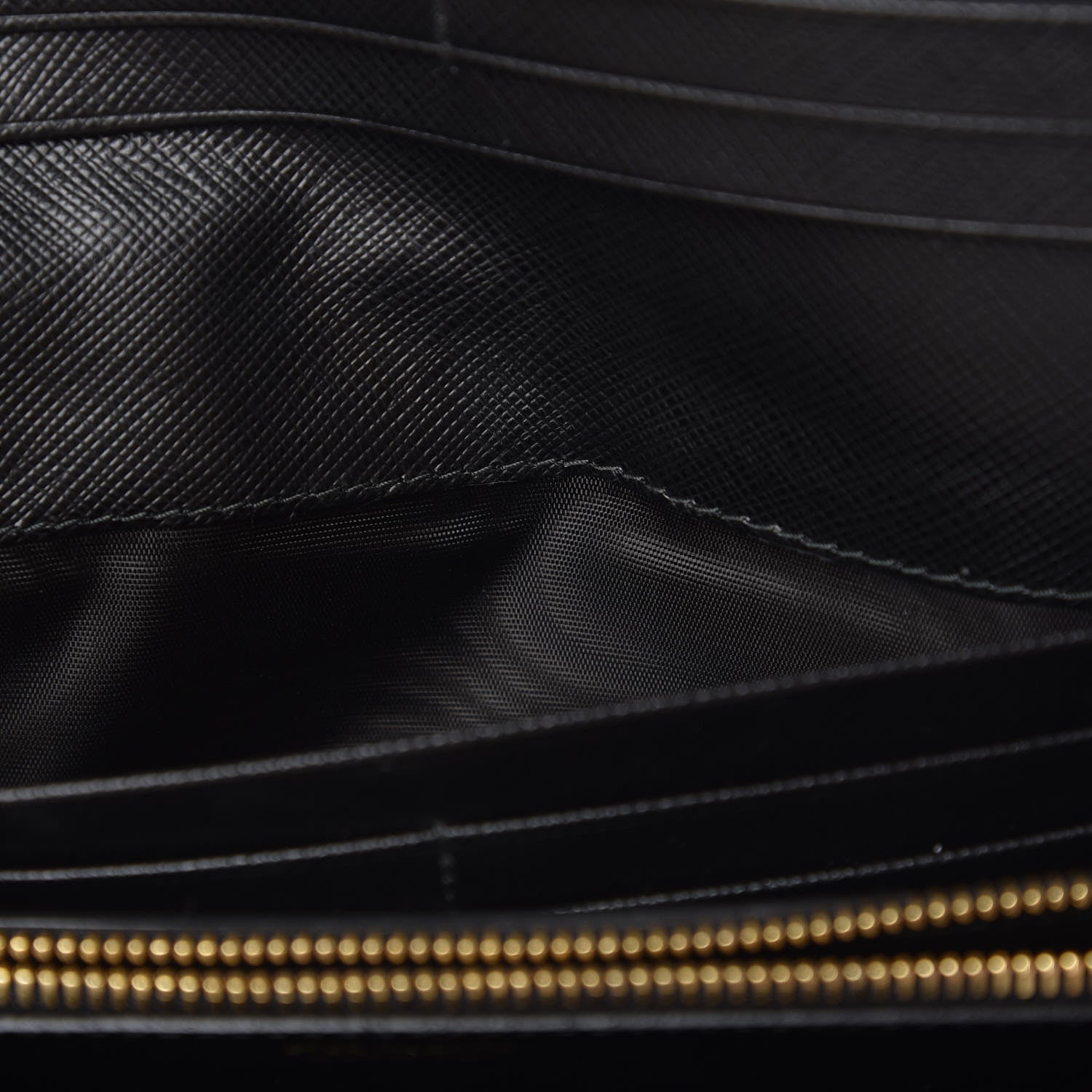 Prada Saffiano Metal Continental Flap Wallet Black 8 of 10