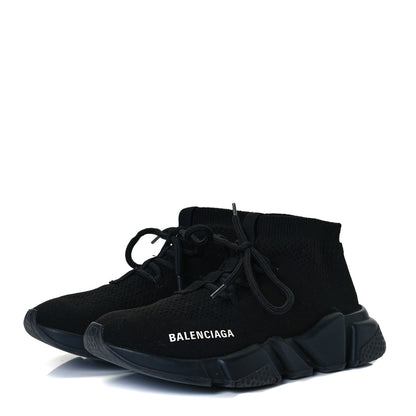 Balenciaga Knit Womens Speed Lace Up Sneakers 36 Black 2 of 8