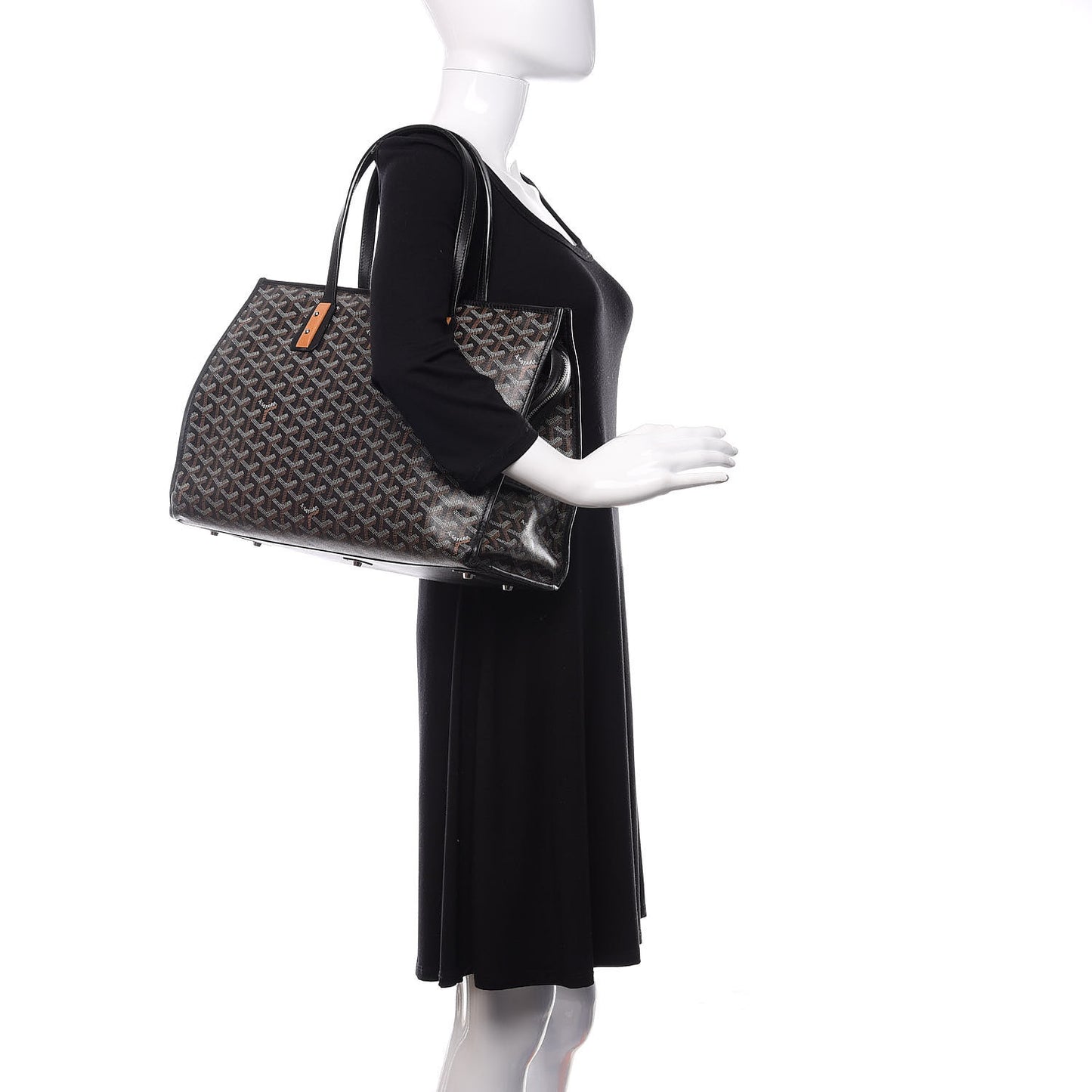 Goyardine Marquises Tote Black