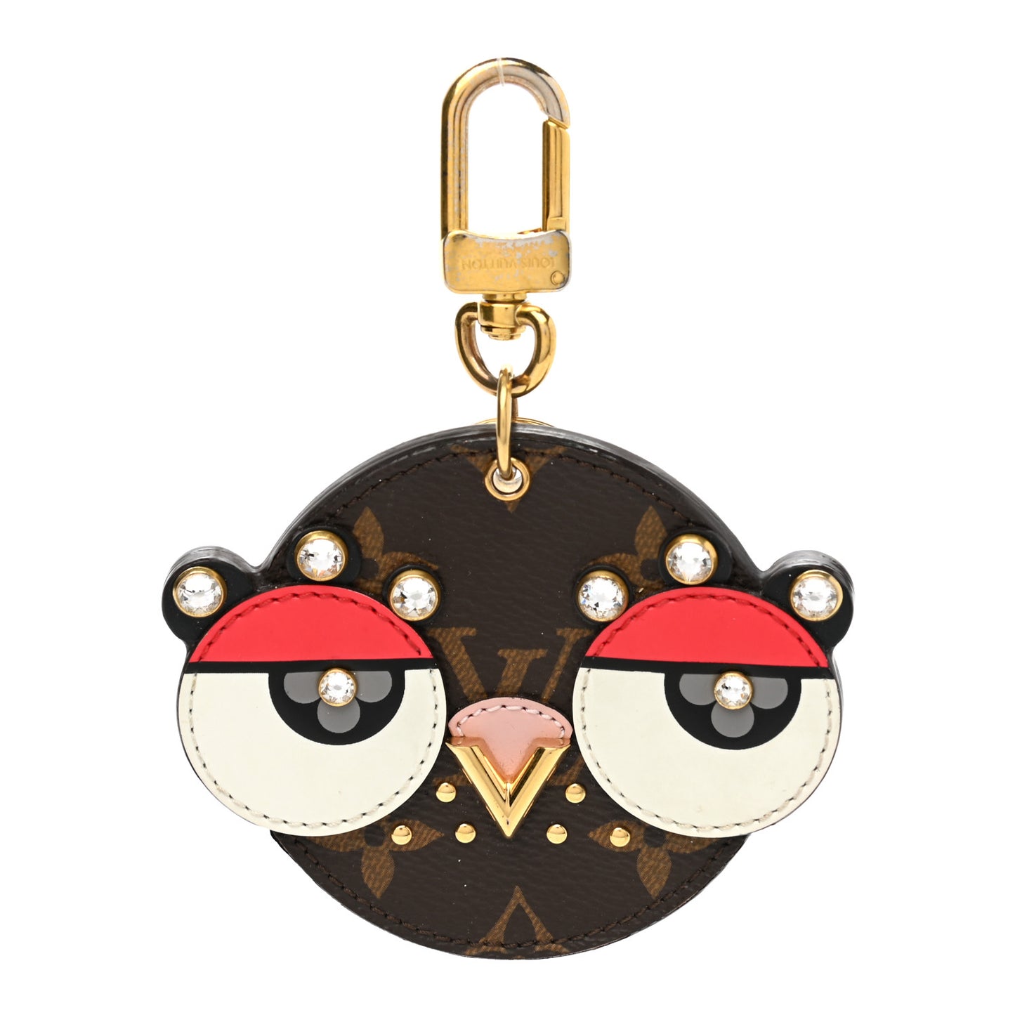 Monogram Animal Faces Bird Bag Charm