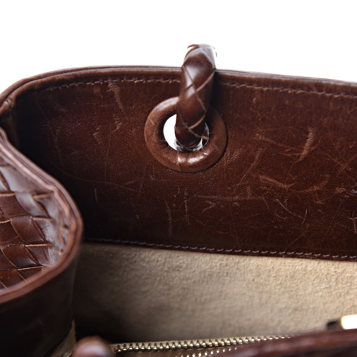 Nappa Intrecciato Woven Tote Ebano