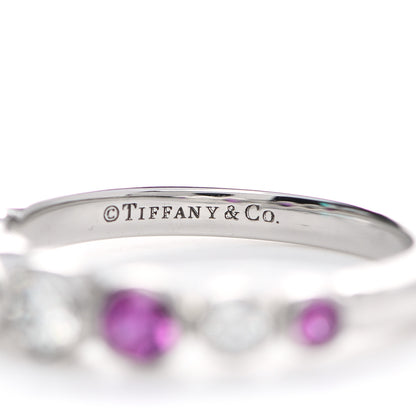 Tiffany Platinum Diamond Pink Sapphire Jazz Ring 48 4.25 5 of 7
