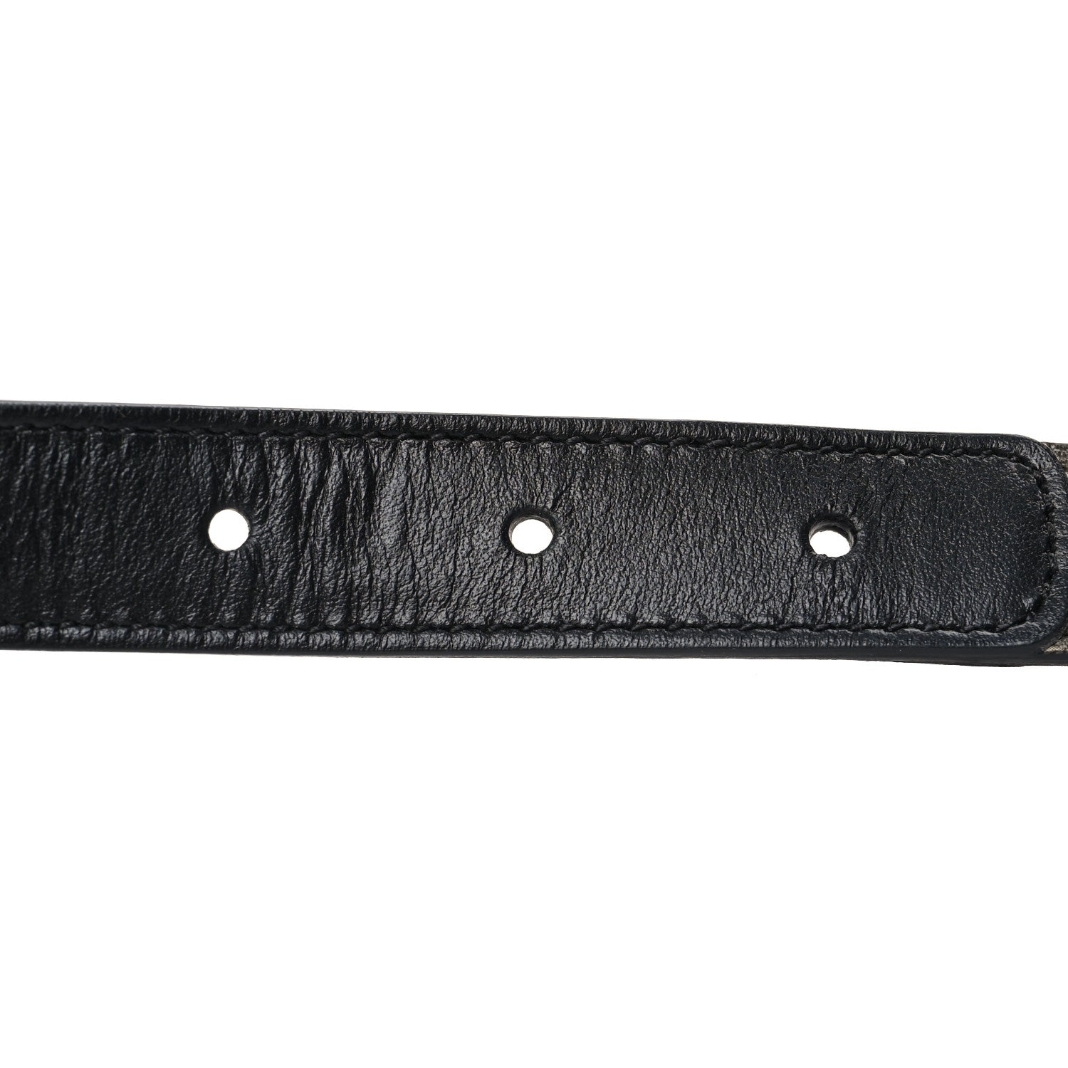 Gucci GG Supreme Monogram Matte Plutone Calfskin Double G 20mm Belt 75 30 Beige Ebony Black 4 of 5
