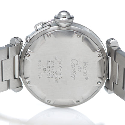 Cartier Stainless Steel 35mm Pasha C Automatic Watch Black 4 of 7
