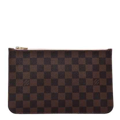 Louis Vuitton Damier Ebene Neverfull MM GM Pochette Rose Ballerine 1 of 10