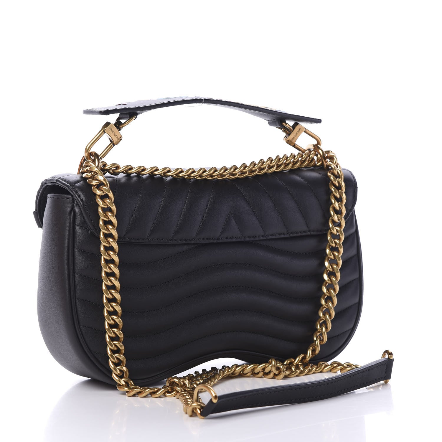 Louis Vuitton Calfskin New Wave Chain MM Black 2 of 11