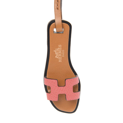 Hermes Epsom Butler Calfskin Hunter Oran Nano Bag Charm Rose Texas 4 of 5