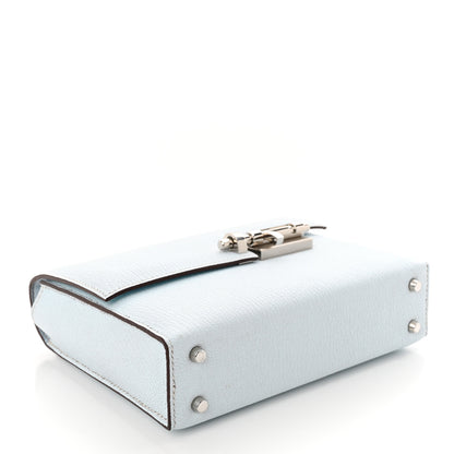 Hermes Chevre Mysore Mini Verrou Chaine Bag Bleu Brume 4 of 13
