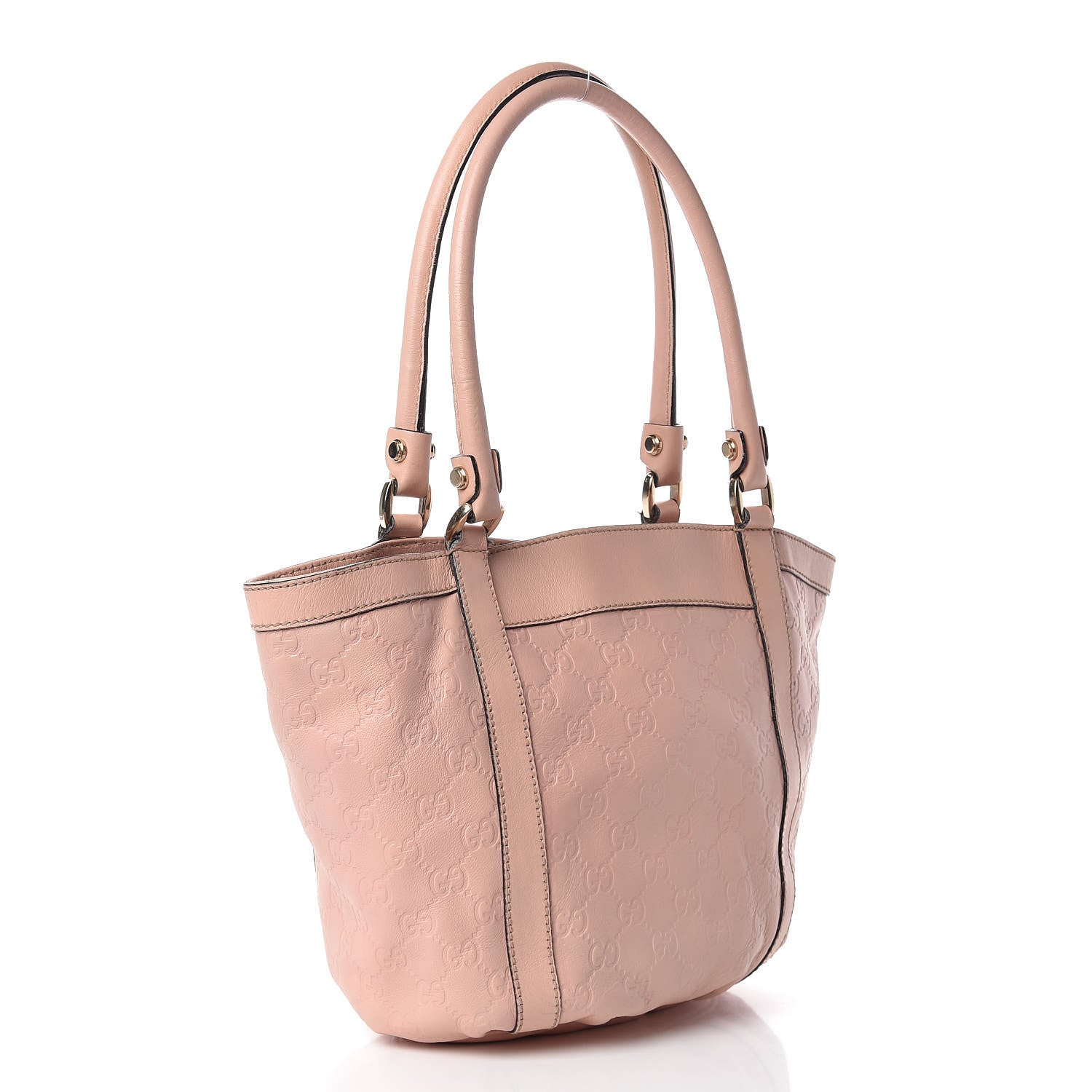 Gucci Guccissima Small Gold D Ring Tote Pink 3 of 17