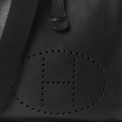 Hermes Taurillon Clemence Evelyne III GM Black 10 of 11
