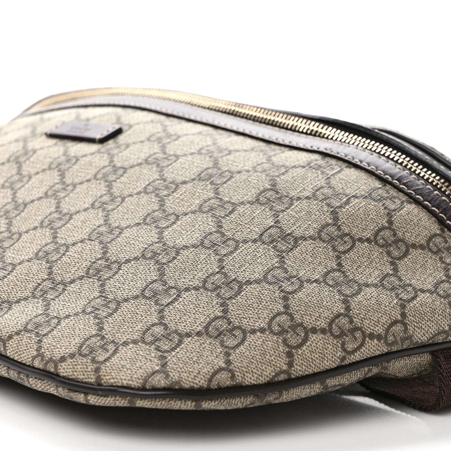 GG Supreme Monogram Belt Bag Dark Brown