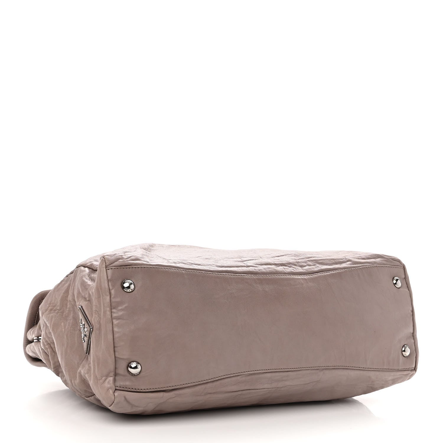Prada Royal Calf Easy Foldover Pushlock Chain Satchel Argilla 4 of 9