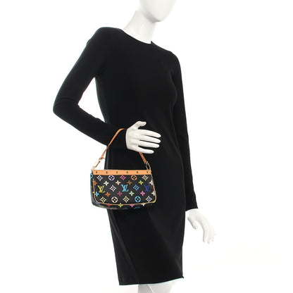 Louis Vuitton Monogram Multicolor Pochette Accessories Black 3 of 9