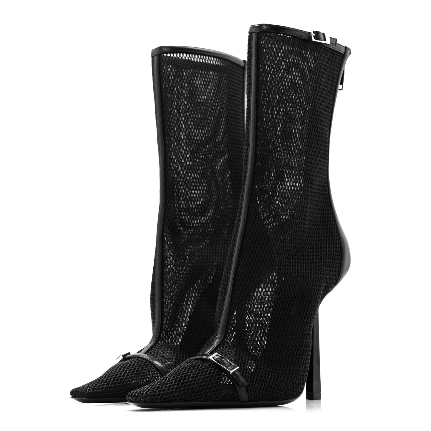 Elba Applique Tulle Aston 115 Boots 35.5 Black