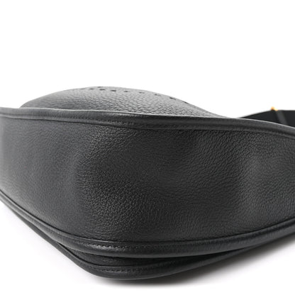 Hermes Taurillon Clemence EVELYNE III GM Black 10 of 10