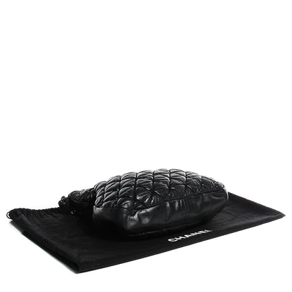 Chanel Calfskin Bubble Quilt Hobo Black 4 of 7