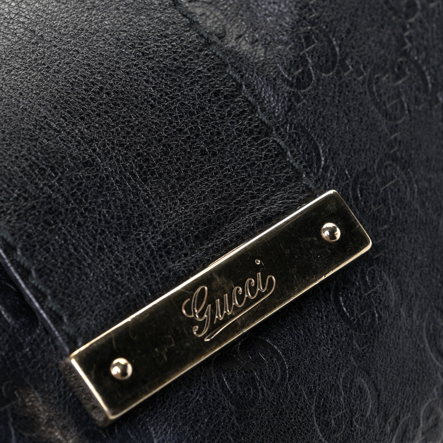 Gucci Guccissima Large New Ladies Web Hobo Black 7 of 10