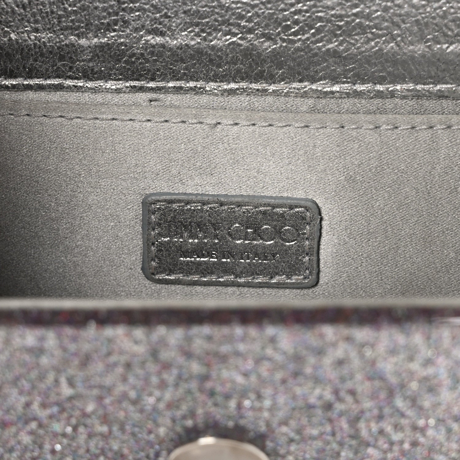 Jimmy Choo Acrylic Glitter Micro Candy Clutch Silver 6 of 11