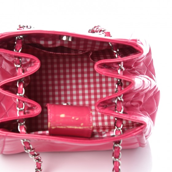 Chanel Vinyl Lipstick Ligne Accordion Tote Pink 5 of 11