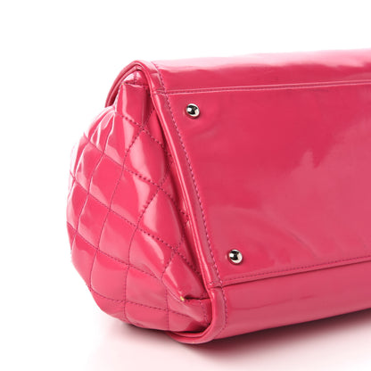Chanel Vinyl Lipstick Ligne Accordion Tote Pink 6 of 11