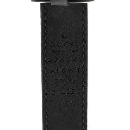 Gucci Calfskin Pearl Double G 20mm Belt 70 28 Black Cream 3 of 5