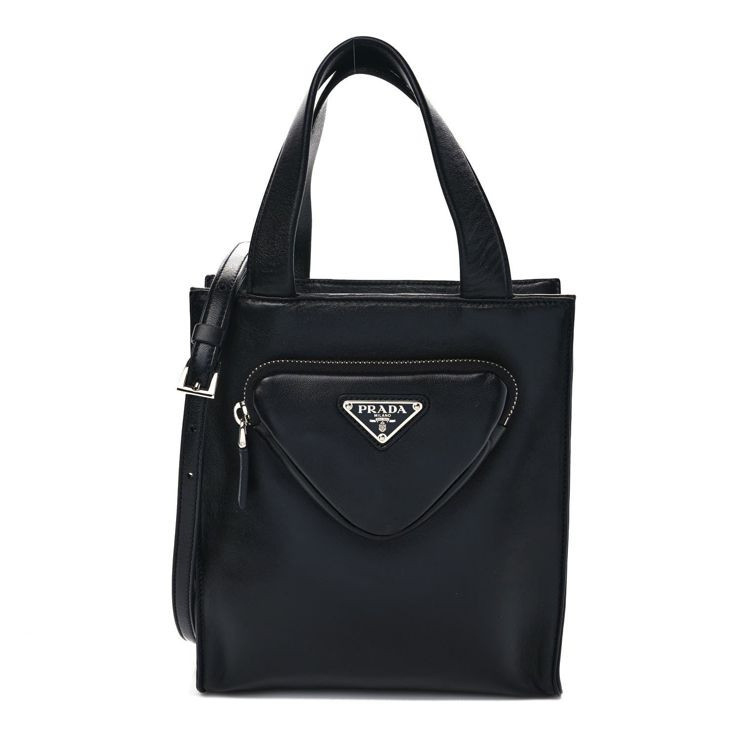 Prada Vitello Daino Mini Pocket Tote Black 1 of 8