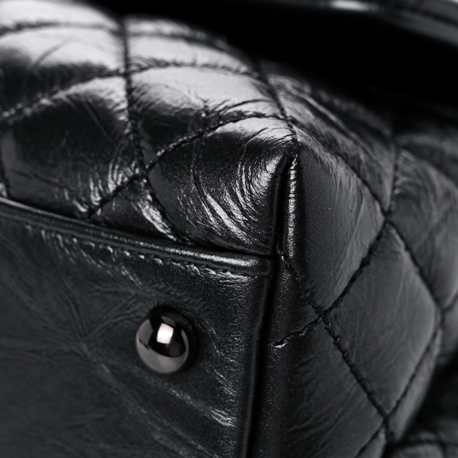 Chanel Aged Calfskin Quilted Small Coco Handle Flap So Black 9 of 12