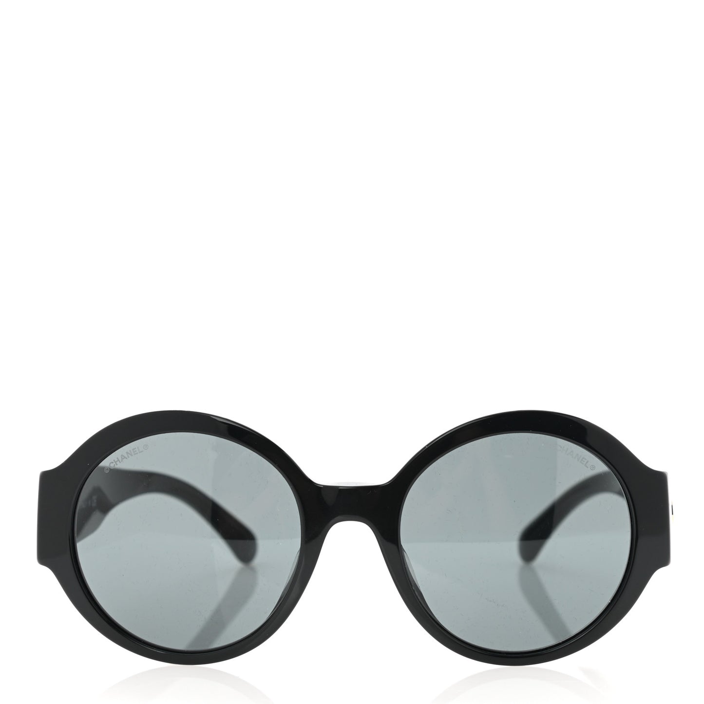 Acetate Round Sunglasses 5410-A Black