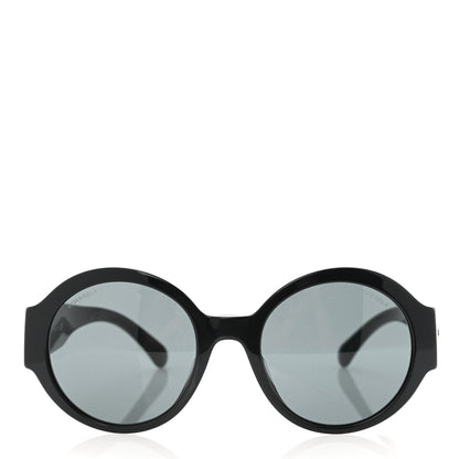 Chanel Acetate Round Sunglasses 5410-A Black 2 of 8
