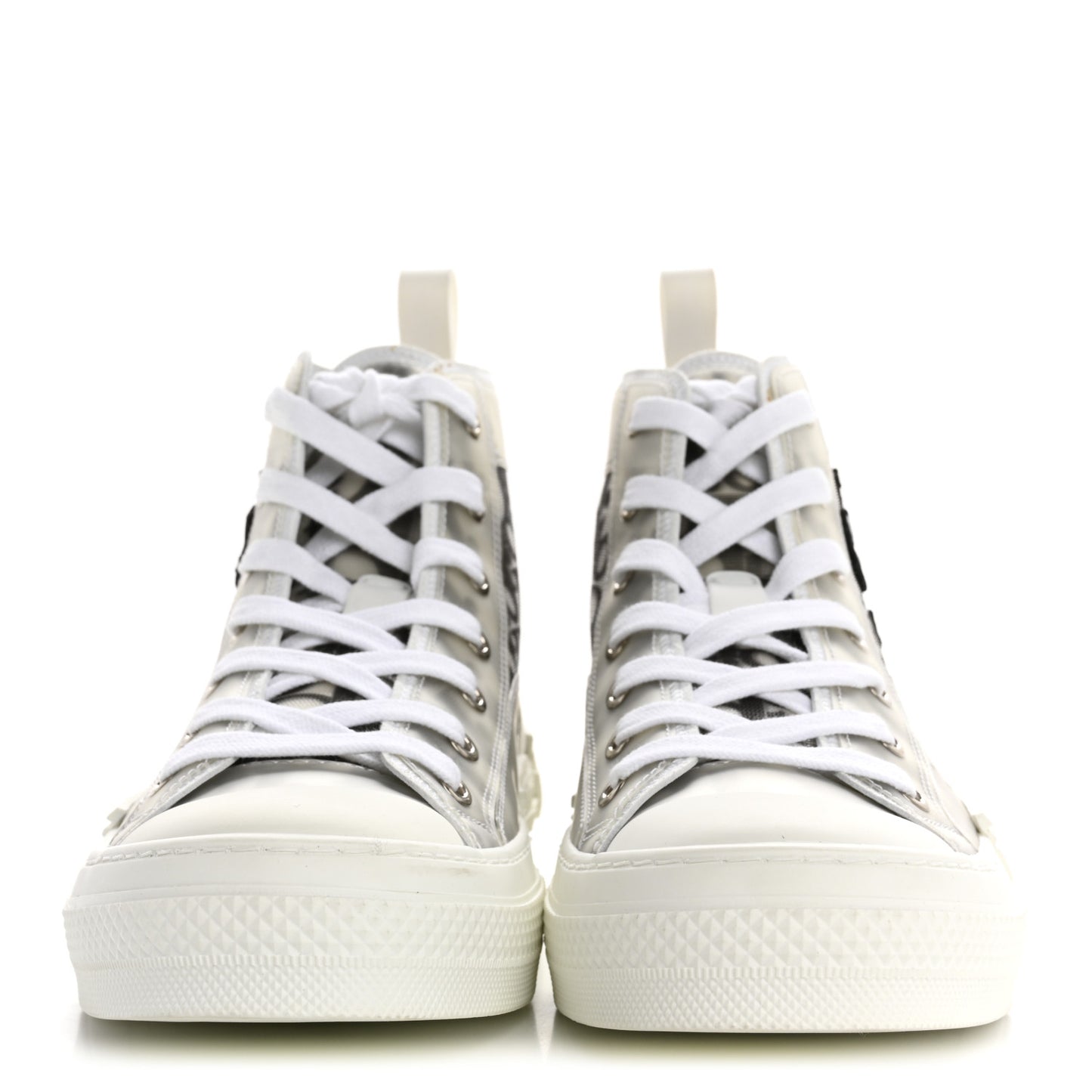 X SHAWN STUSSY Canvas Oblique Bee B23 High Top Sneakers 39 White Black