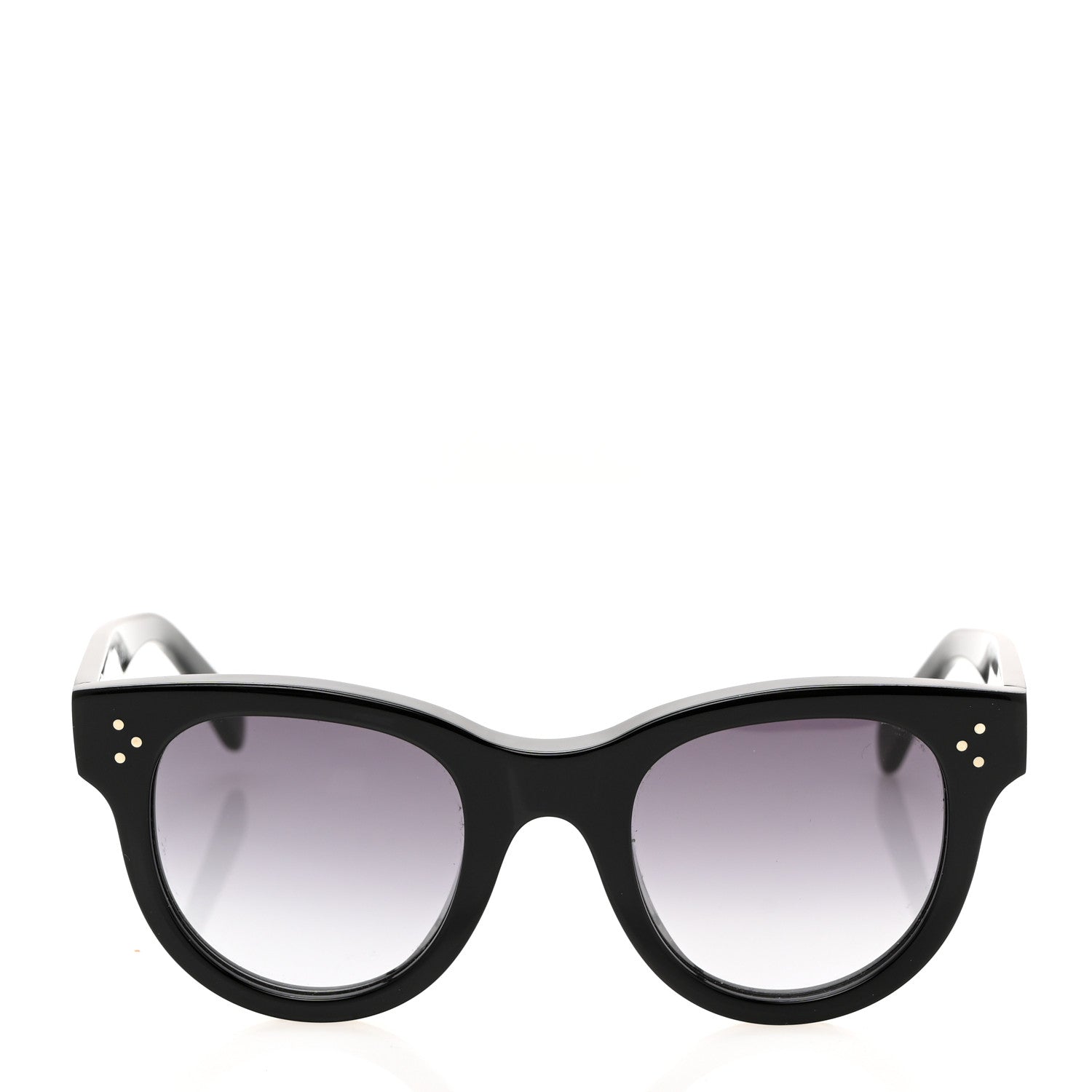 Celine Acetate Round Sunglasses CL4003IN Black 2 of 7