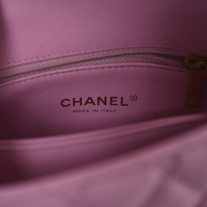 Chanel Caviar Quilted Extra Mini Coco Chain Handle Flap Pink 6 of 12