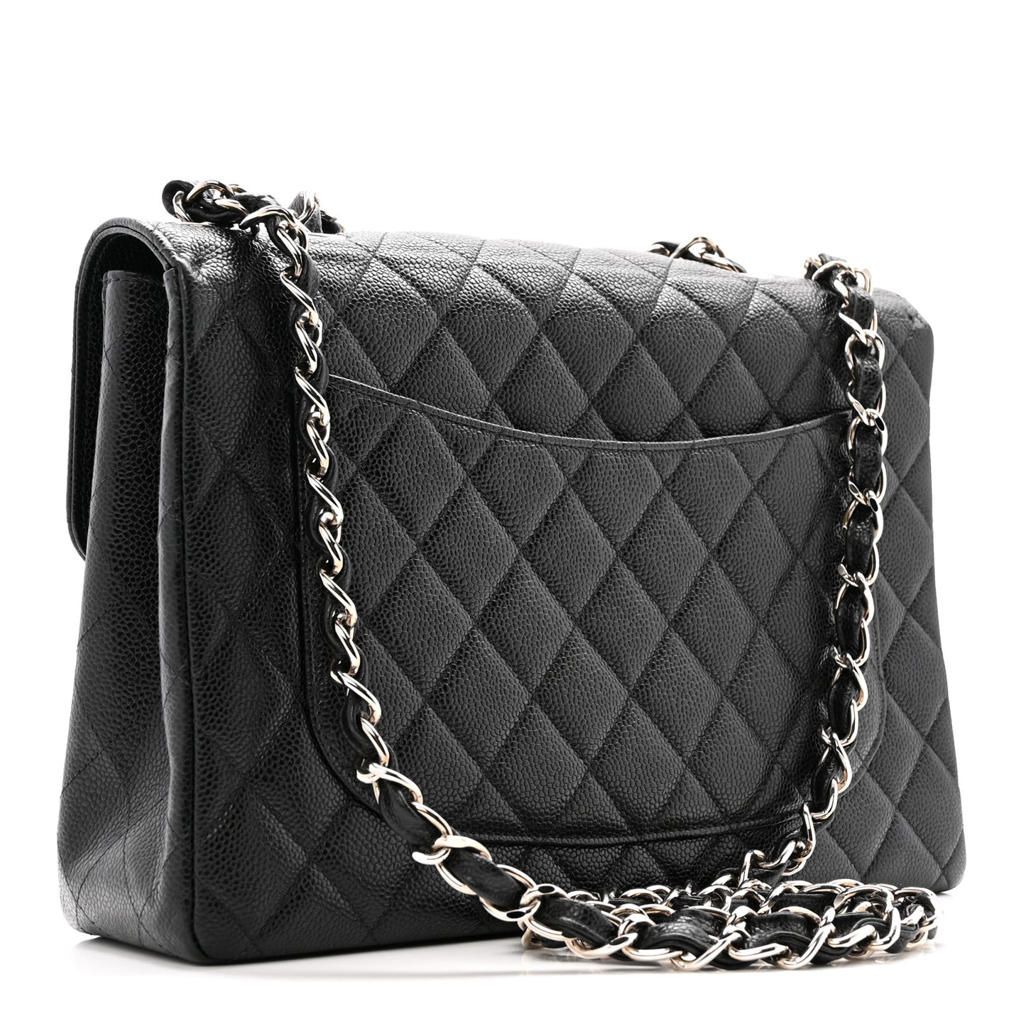 Caviar Jumbo Single Flap Black