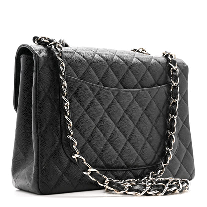 Chanel Caviar Jumbo Single Flap Black 3 of 13