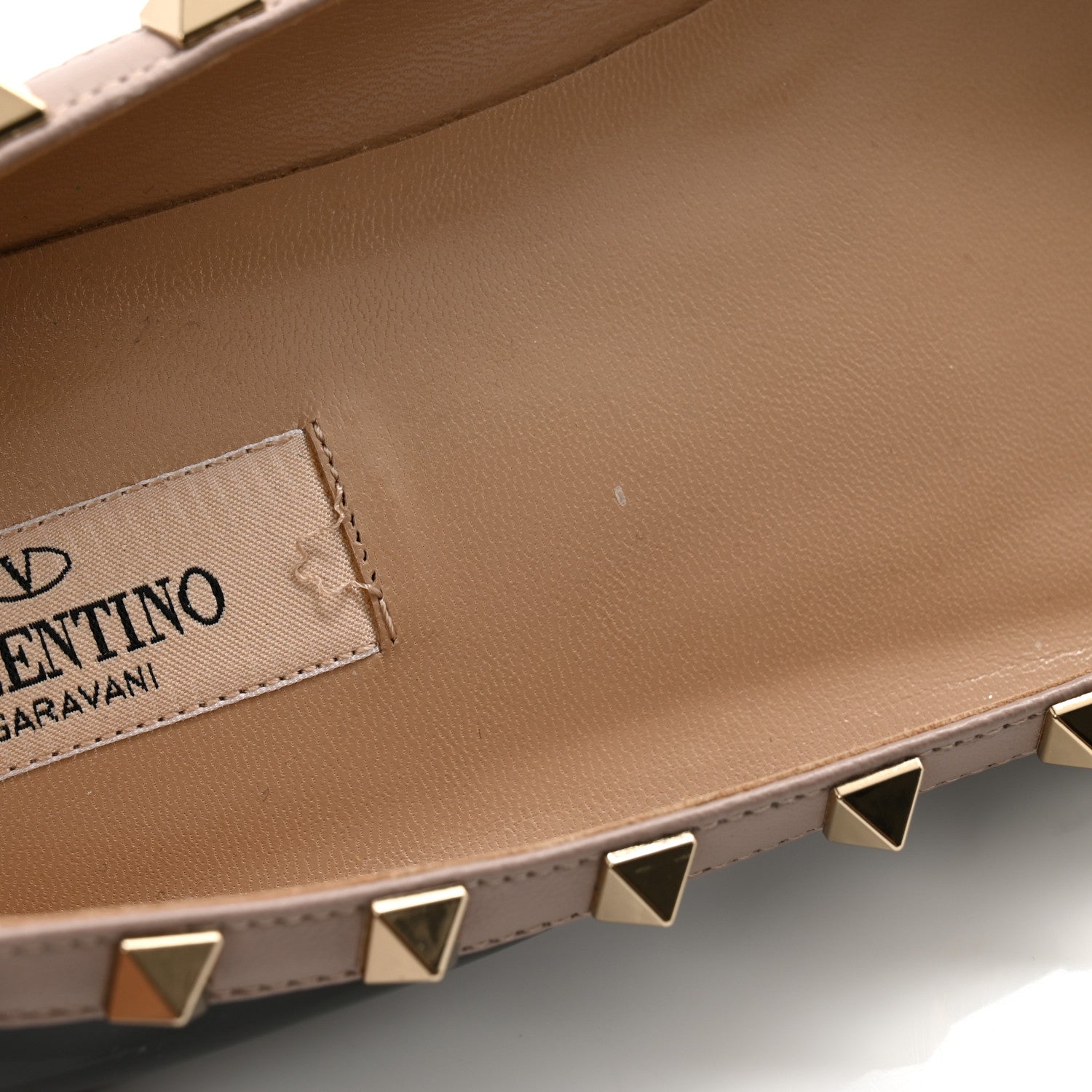Valentino Garavani Patent Nappa Rockstud Ballerina Flats 41 Black Poudre 10 of 10