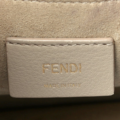 Fendi Vitello Liberty Bi-Color FF 1974 Embossed Chain Strap Kan U Shoulder Bag Black Maya 6 of 9