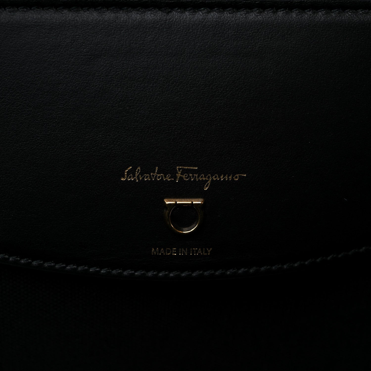Salvatore Ferragamo Canvas Calfskin Gancini Bag Black 7 of 12