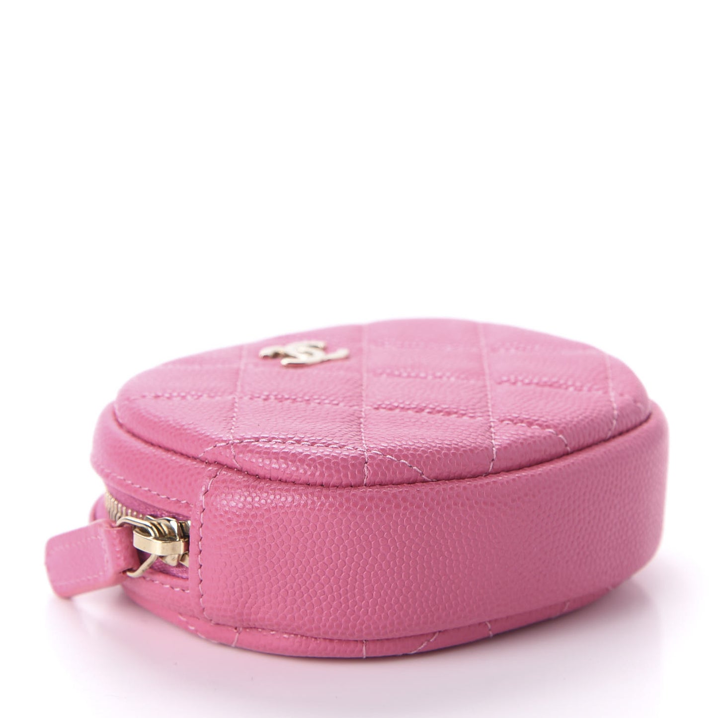 Caviar Quilted Zip Around Classic Coin Purse Pink