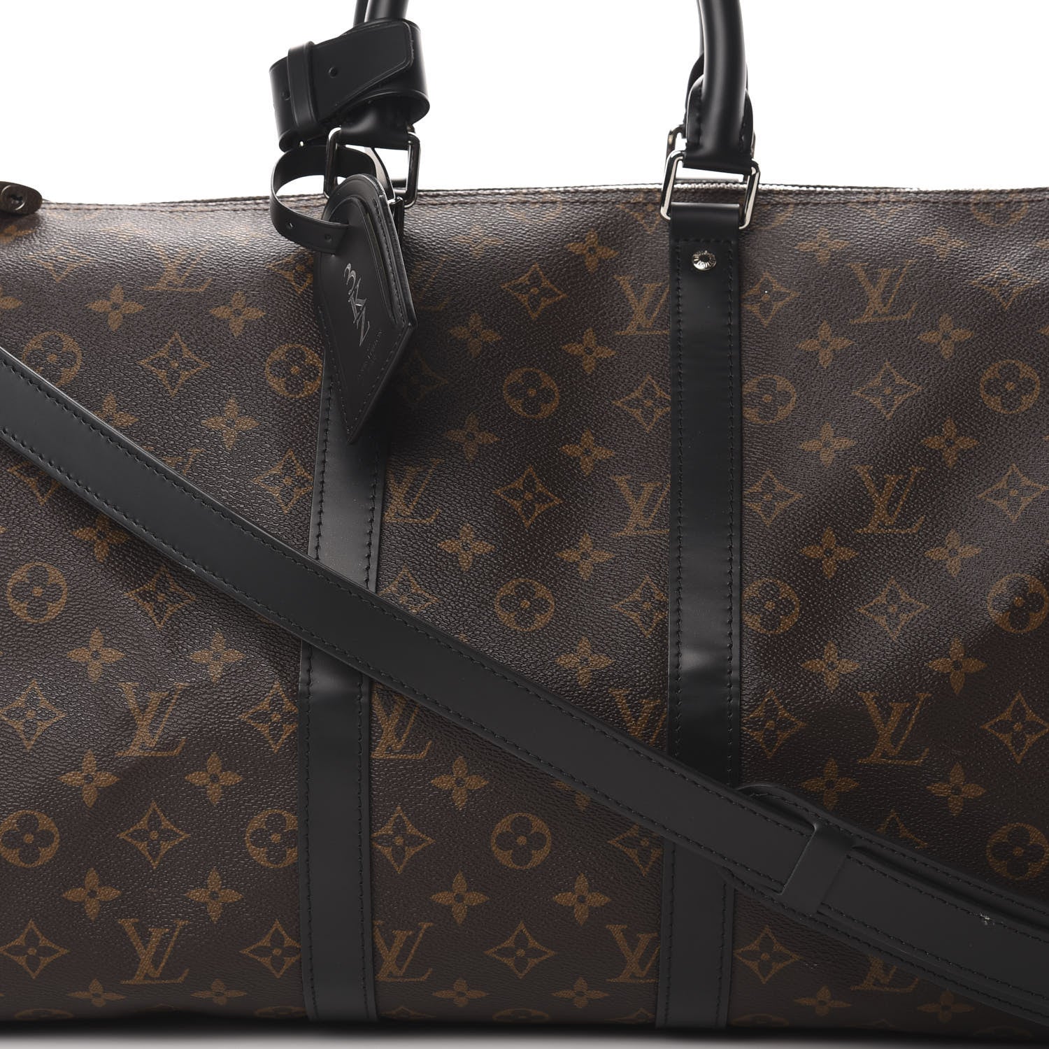 Louis Vuitton Monogram Macassar Keepall Bandouliere 45 7 of 12