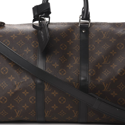 Louis Vuitton Monogram Macassar Keepall Bandouliere 45 7 of 12