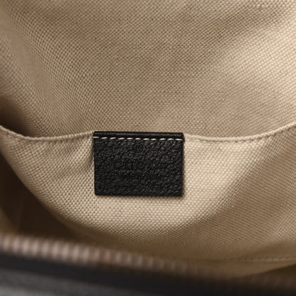 Gucci Velvet GG Monogram Textured Calfskin Web Small Double Buckle Backpack Blue Beige Black 5 of 10