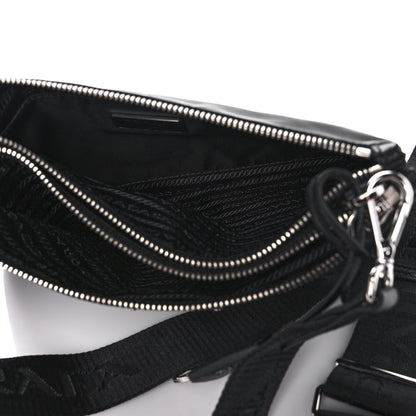 Prada Re-Nylon Saffiano Re-Edition 2000 Double Zip Crossbody Bag Black 5 of 14