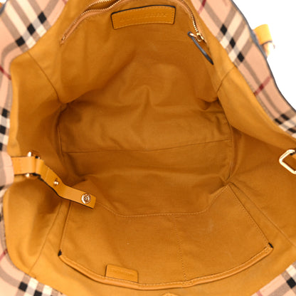 Burberry Haymarket Check Small Canterbury Tote Gold Freesia 4 of 10