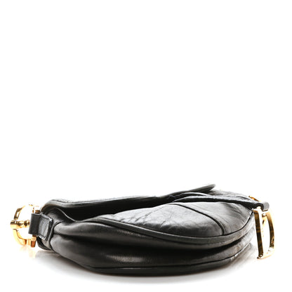 Christian Dior Supple Calfskin Mini Saddle Bag Black 4 of 12